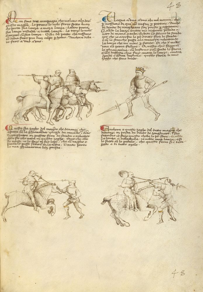 Combat against an Equestrian Opponent with Lance by Fiore Furlan dei Liberi da Premariacco