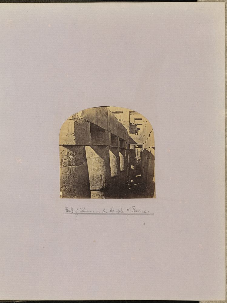 Hall of Columns in the Temple of Karnak by Francis Frith