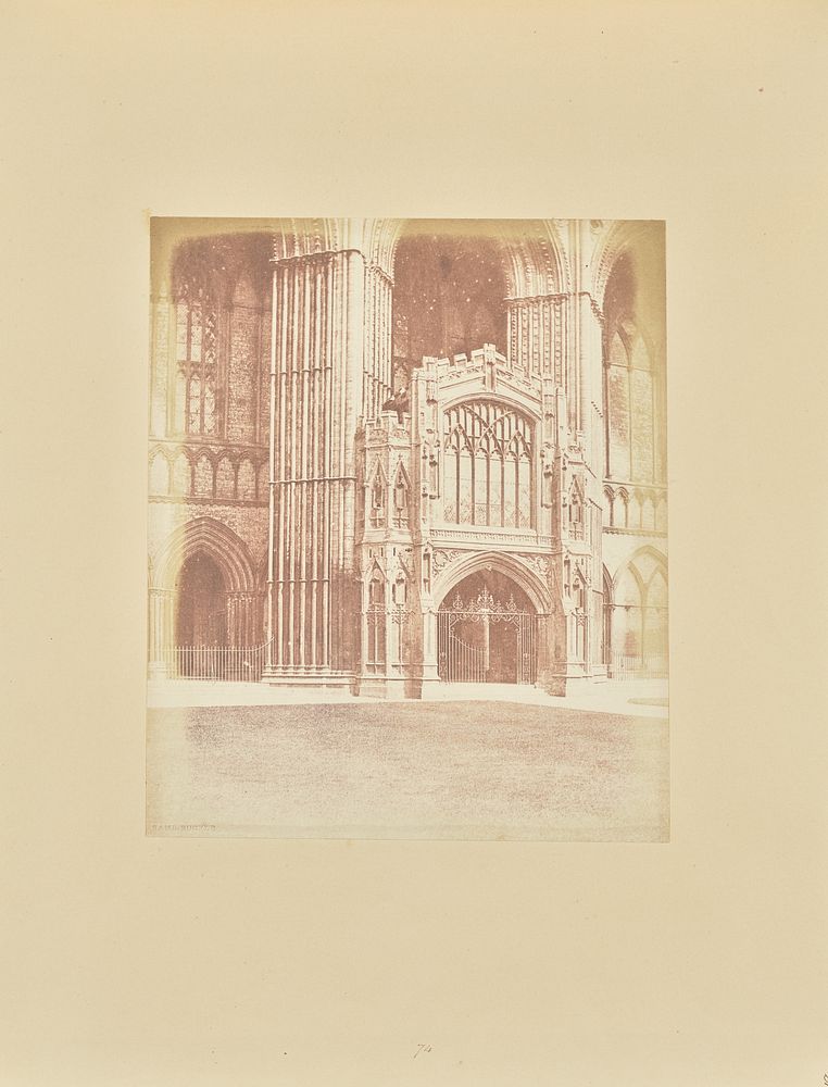 Porch of Cathedral, Peterborough by Samuel Buckle