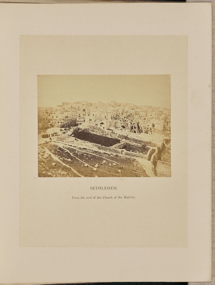 Bethlehem from the Roof of the Church of the Nativity by Francis Bedford