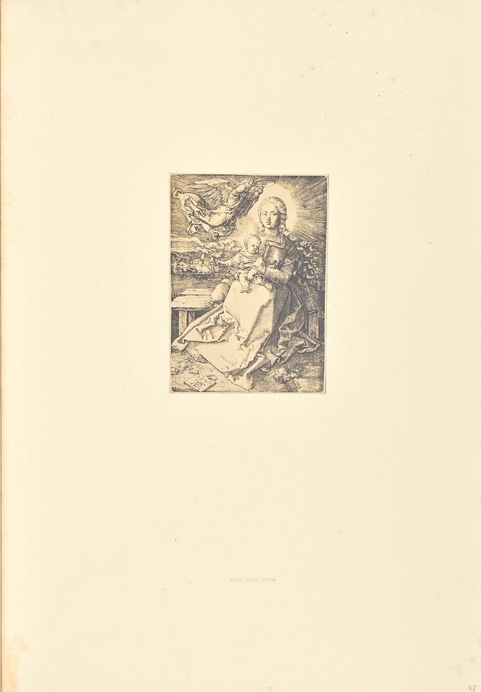 La Vierge couronnée par un ange by Bisson Frères