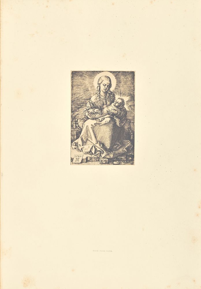 La Vierge avec l'enfant Jésus emmaillotté by Bisson Frères