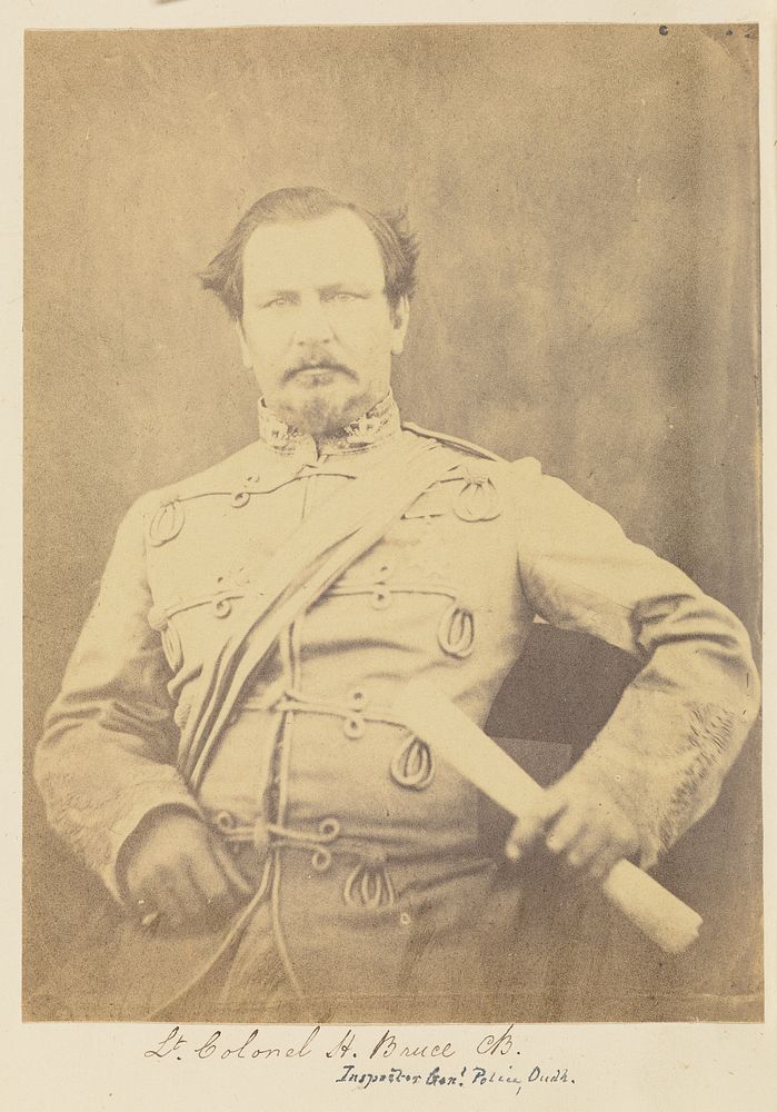 Lieutenant Colonel H. Bruce CB, Inspector General Police, Oudh by Felice Beato