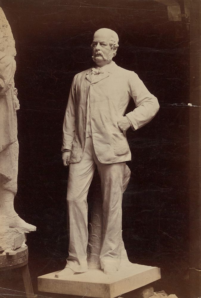 Statue of General Lousada Barrow C.B. Chief Commissioner of Oudh 1871. Placed in the Kaiser Bagh, Lucknow