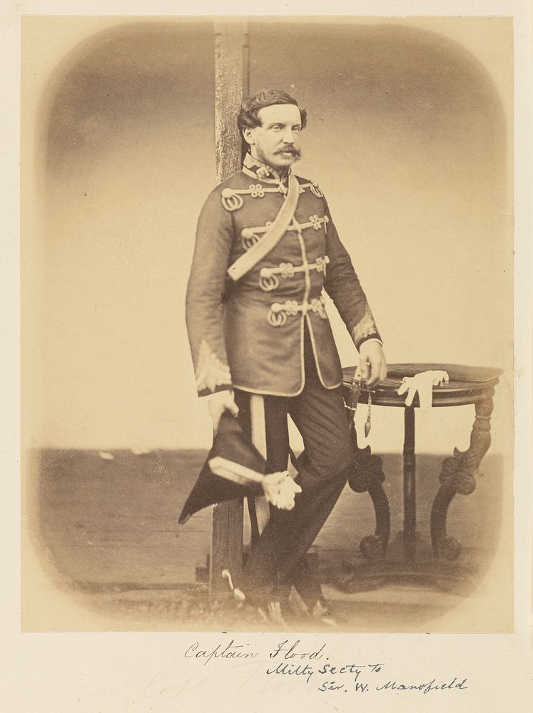 Captain Flood. Military Secretary to Sir W. Mansfield by Felice Beato