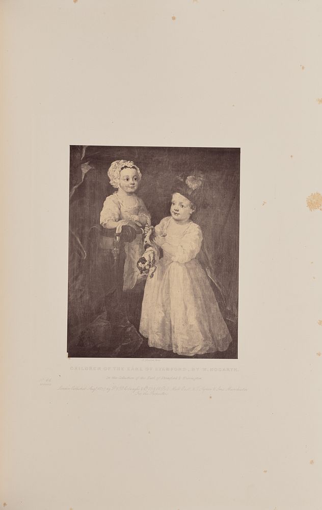 Children of the Earl of Stamford, by W. Hogarth by Robert Howlett