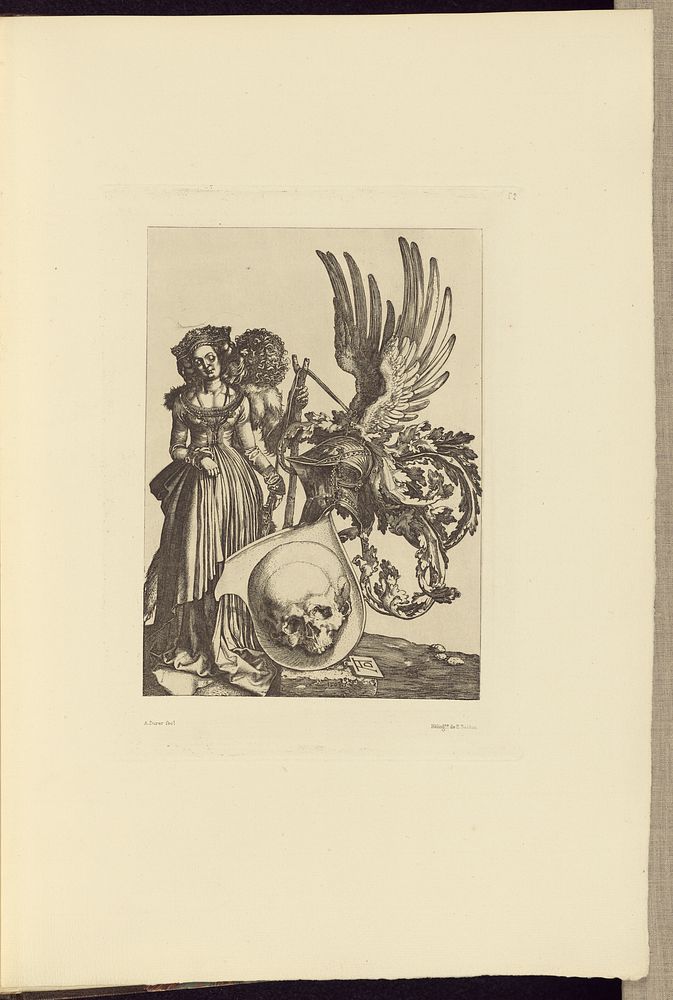 Coat of Arms with a Skull by Albrecht Dürer by Édouard Baldus