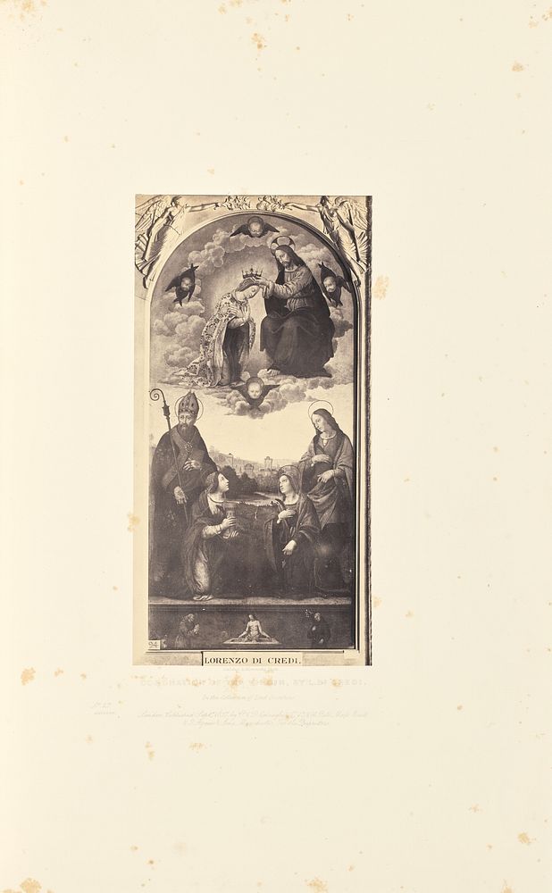 Coronation of the Virgin, by L. di Credi by Caldesi and Montecchi
