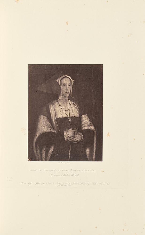 Lady Grey (Margaret Wootton) [sic], by Holbein by Robert Howlett