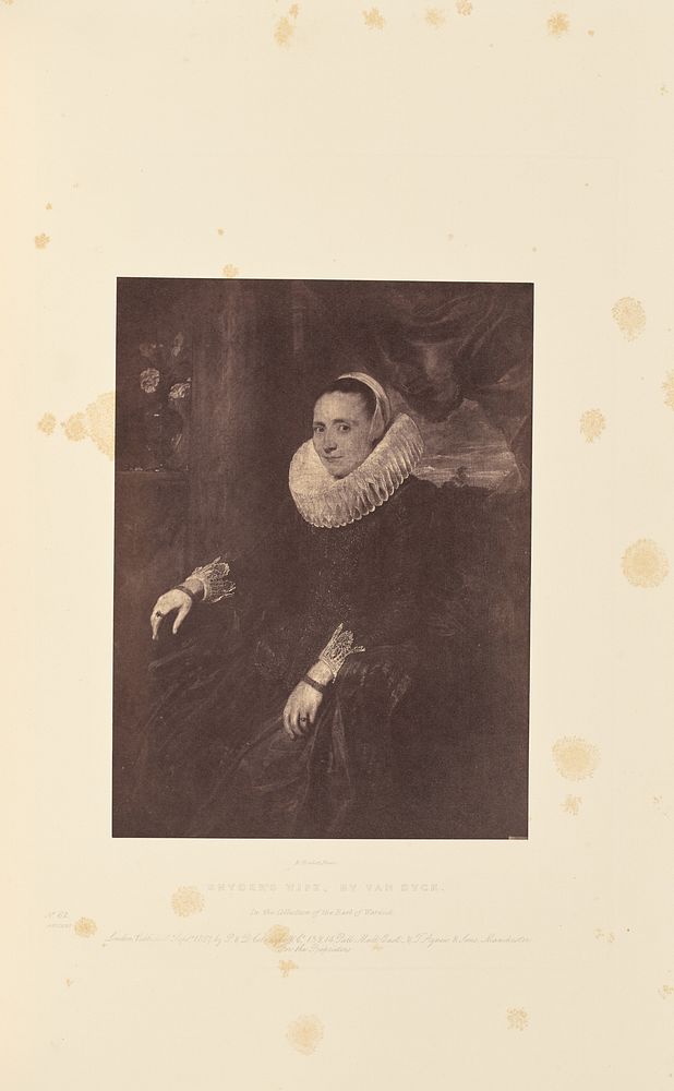 Snyder's [sic] Wife, by van Dyck by Robert Howlett