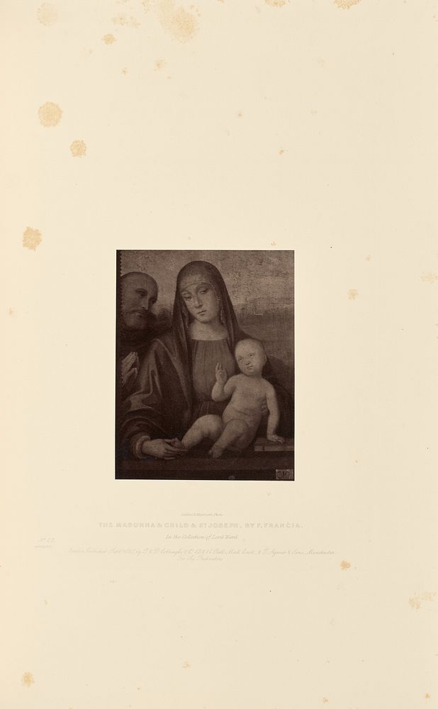 The Madonna and Child and Saint Joseph, by F. Francia by Caldesi and Montecchi