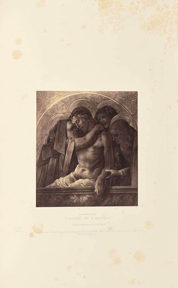 A "Pieta," by C. Crivelli by Caldesi and Montecchi