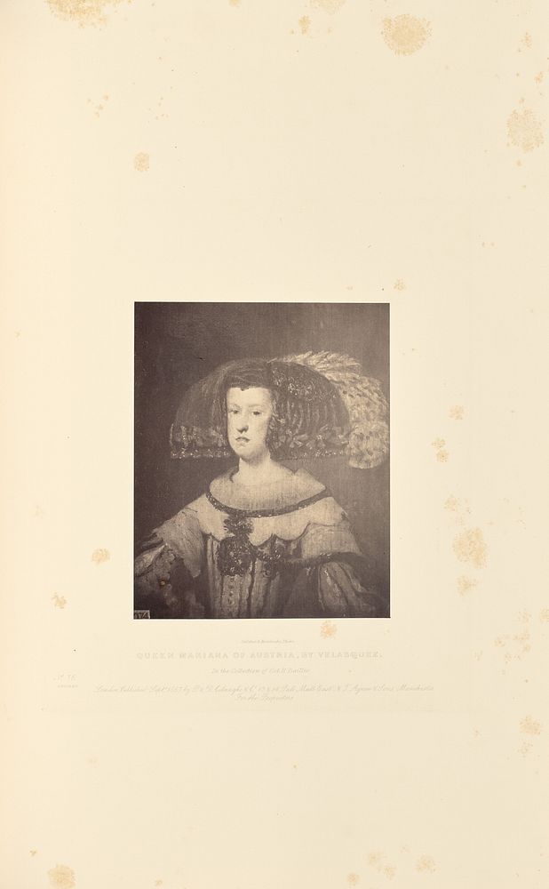 Queen Mariana of Austria, by Velasquez by Caldesi and Montecchi