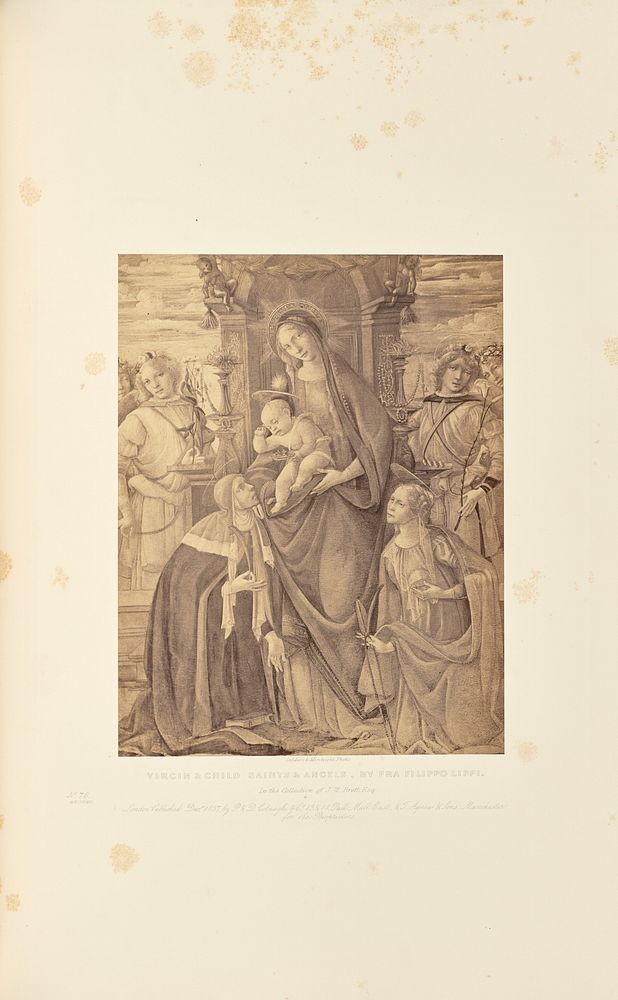 Virgin and Child [sic] Saints and Angels, by Fra Filippo Lippi by Caldesi and Montecchi