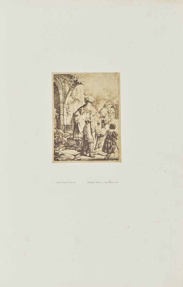 Abraham casting out Hagar and Ishmael by Bisson Frères