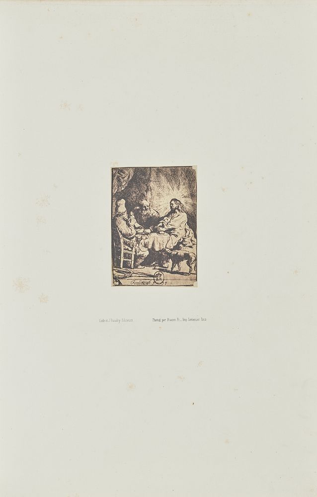 Christ at Emmaus: small plate by Bisson Frères