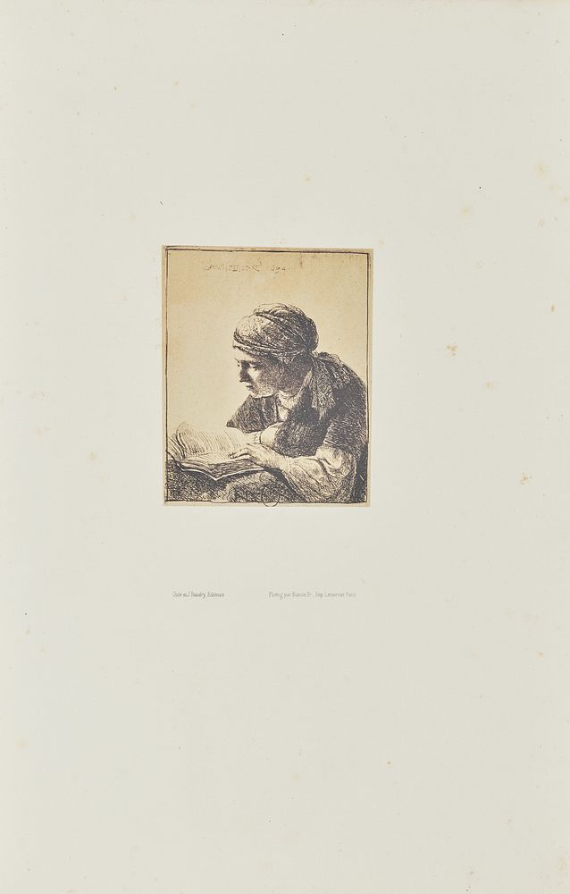 Woman reading by Bisson Frères