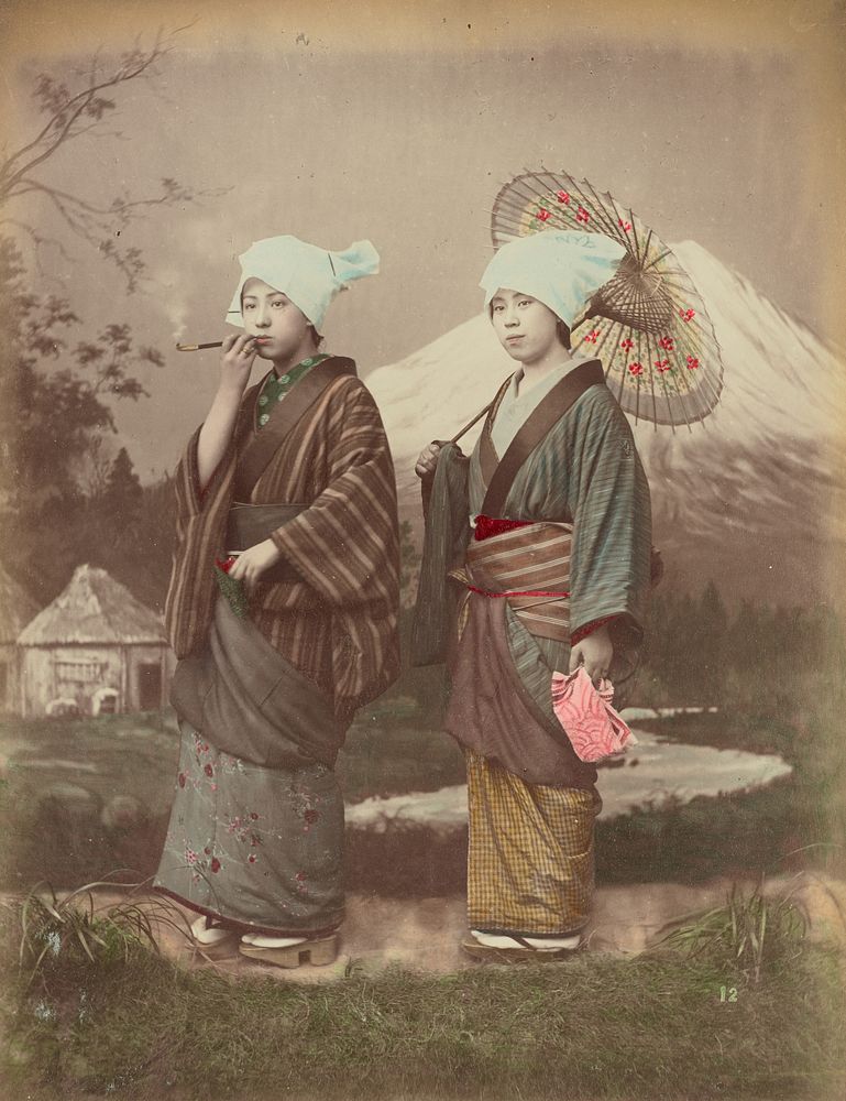 Japanese Travellers by Kusakabe Kimbei