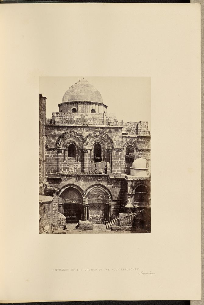 Entrance of the Church of the Holy Sepulchre, Jerusalem by Francis Frith