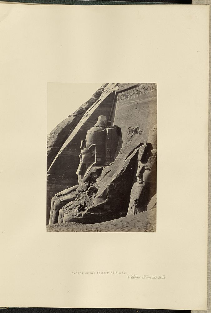 Facade of the Temple of Simbel, Nubia, From the West by Francis Frith