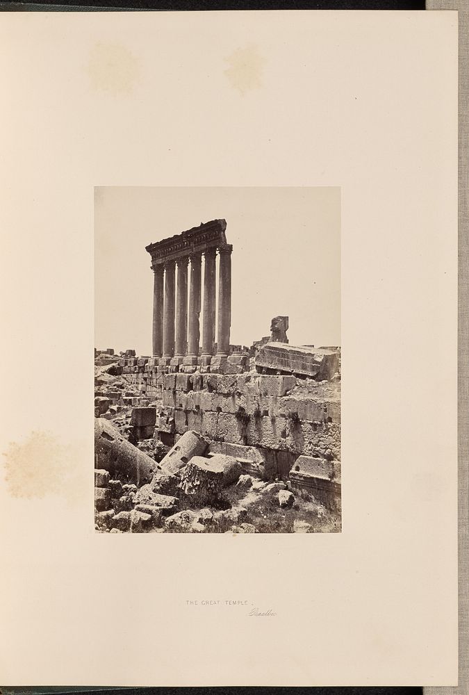 The Great Temple, Baalbec by Francis Frith