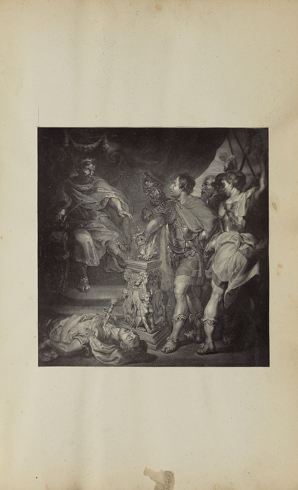 Engraving after Peter Paul Rubens' "Mucius Scaevola before Porsenna"