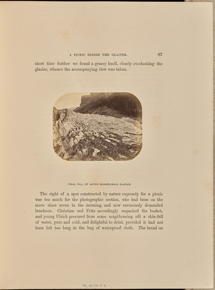 Final Fall of the Unter Grindelwald Glacier by Ernest H Edwards