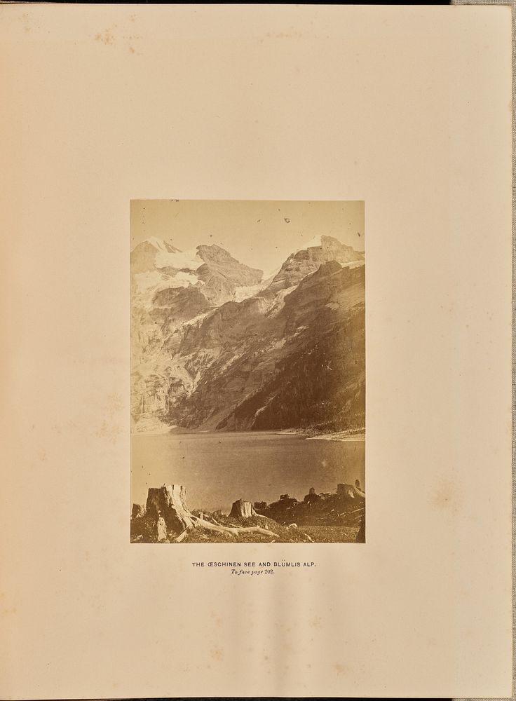 The Œschinen See and Blümlis Alp by Ernest H Edwards