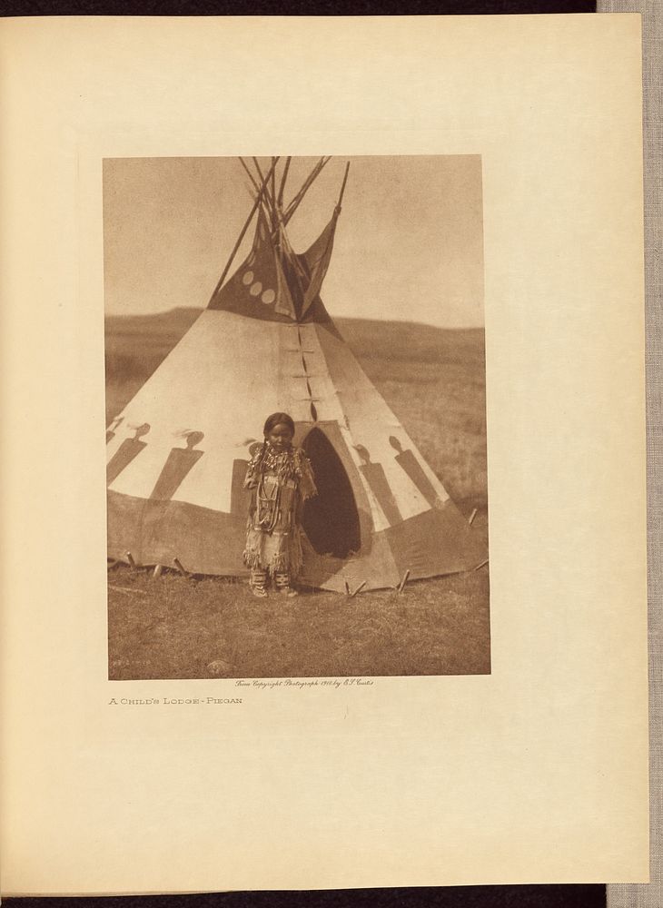 A Child's Lodge - Piegan by Edward S Curtis