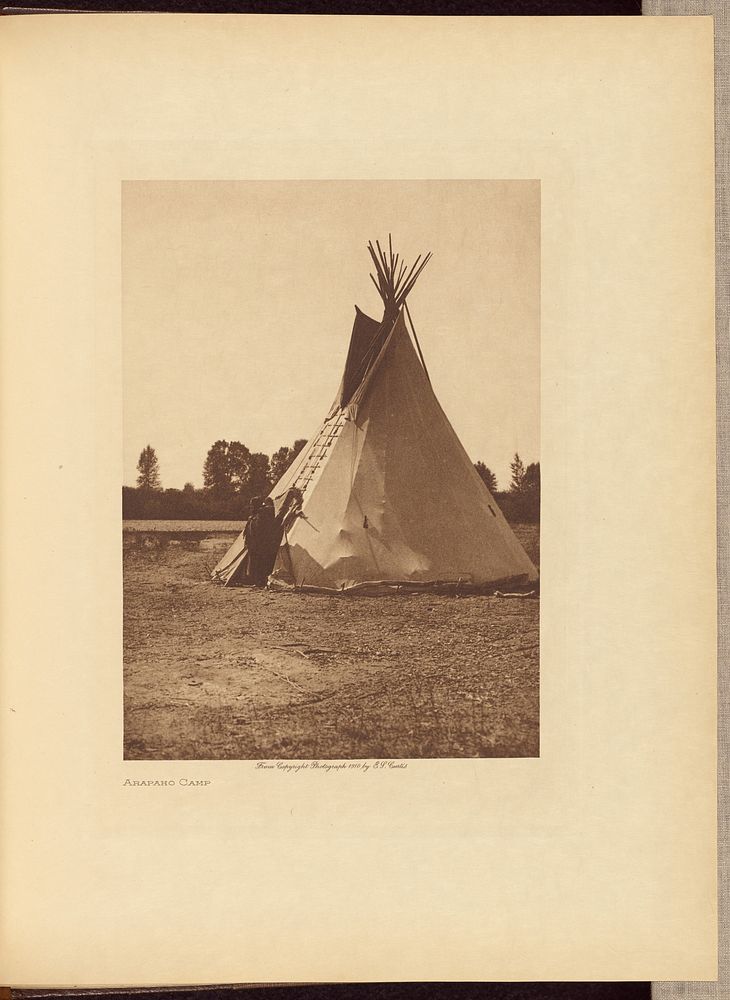 Arapaho Camp by Edward S Curtis