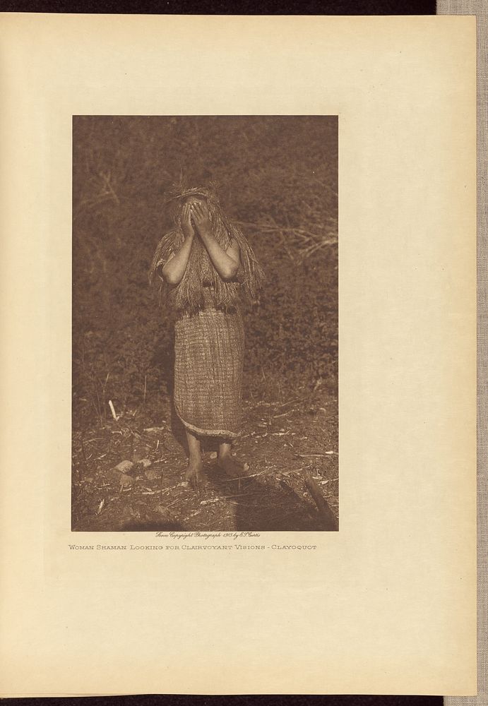 Woman Shaman Looking for Clairvoyant Visions - Clayoquot by Edward S Curtis