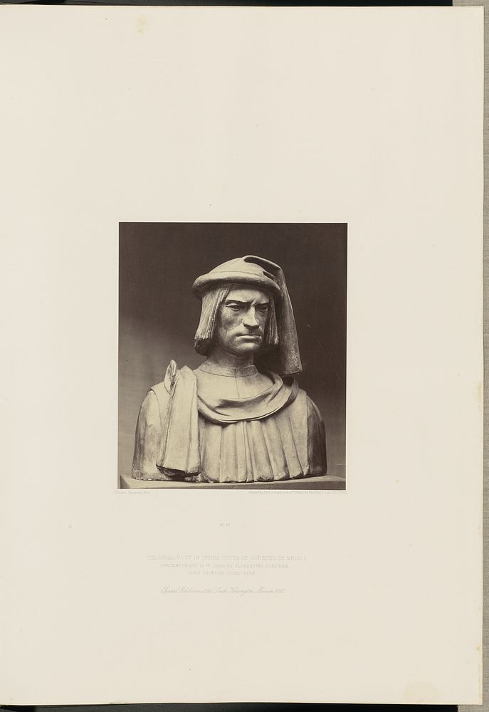 Colossal Bust in Terra Cotta, of Lorenzo de Medici by Charles Thurston Thompson
