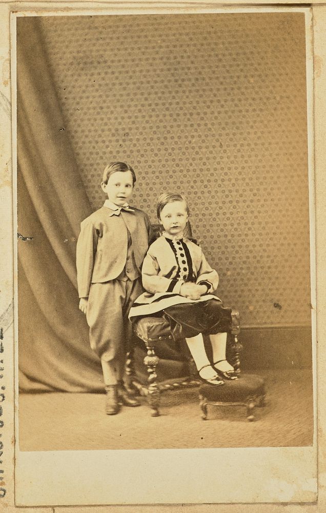 Portrait of a young boy and girl