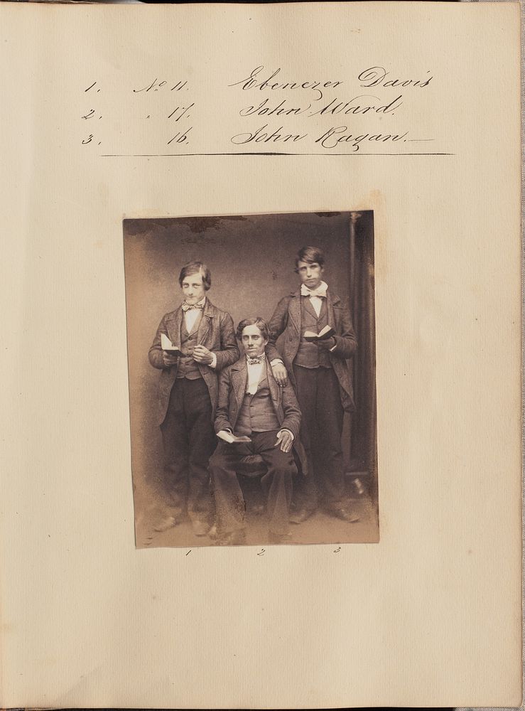 Portrait of Ebenezer Davis, John Ward, and John Ragan