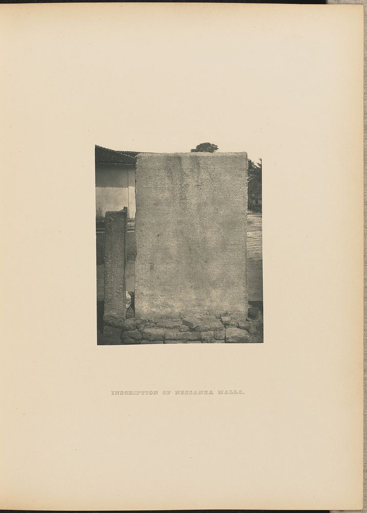 Inscription of Nessanka Malla by Henry W Cave