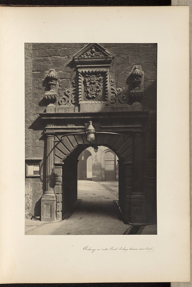 Archway In Outer Court, looking towards the Inner Court. by Thomas Annan