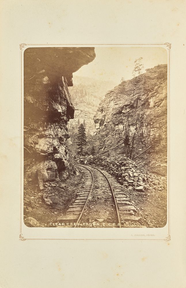 Clear Creek Cañon, Colorado Central Railroad by Joseph Collier