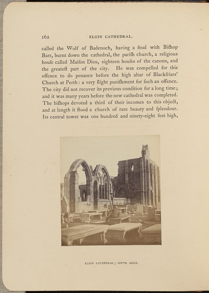 Elgin Cathedral; South Aisle by George Washington Wilson