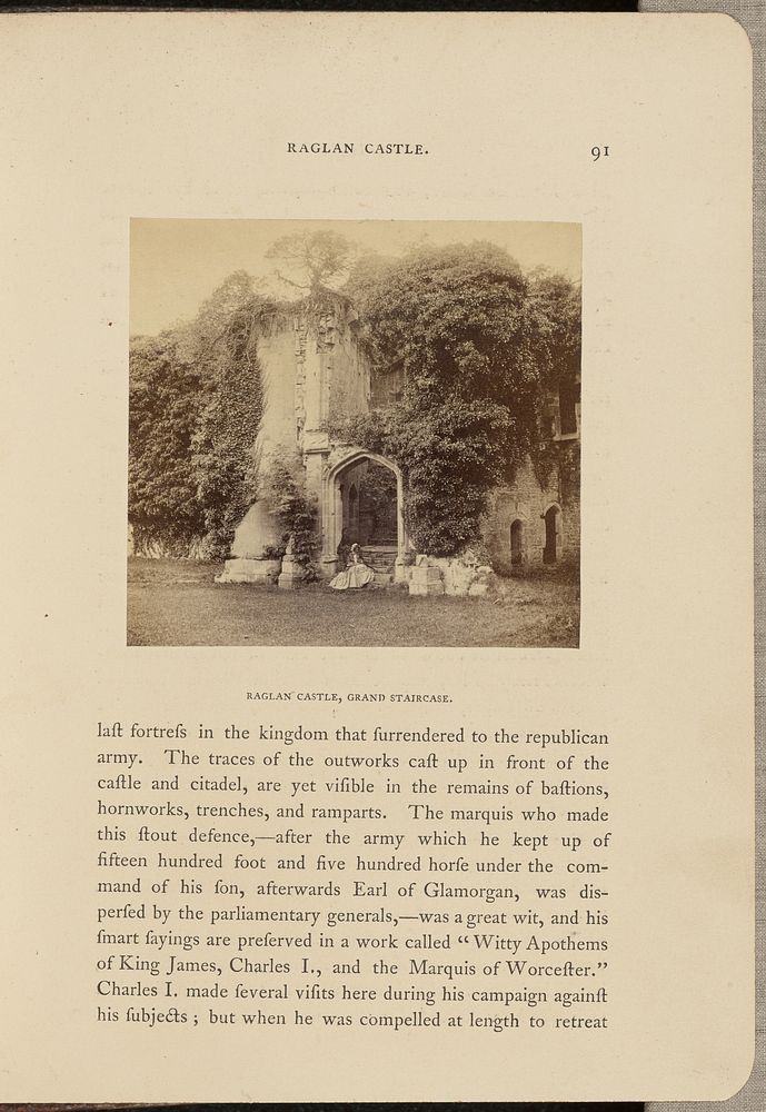 Raglan Castle; Grand Staircase by Francis Bedford