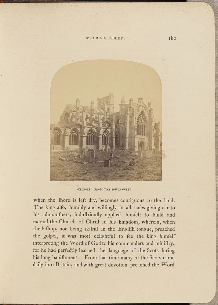 Melrose Abbey; from South West by George Washington Wilson