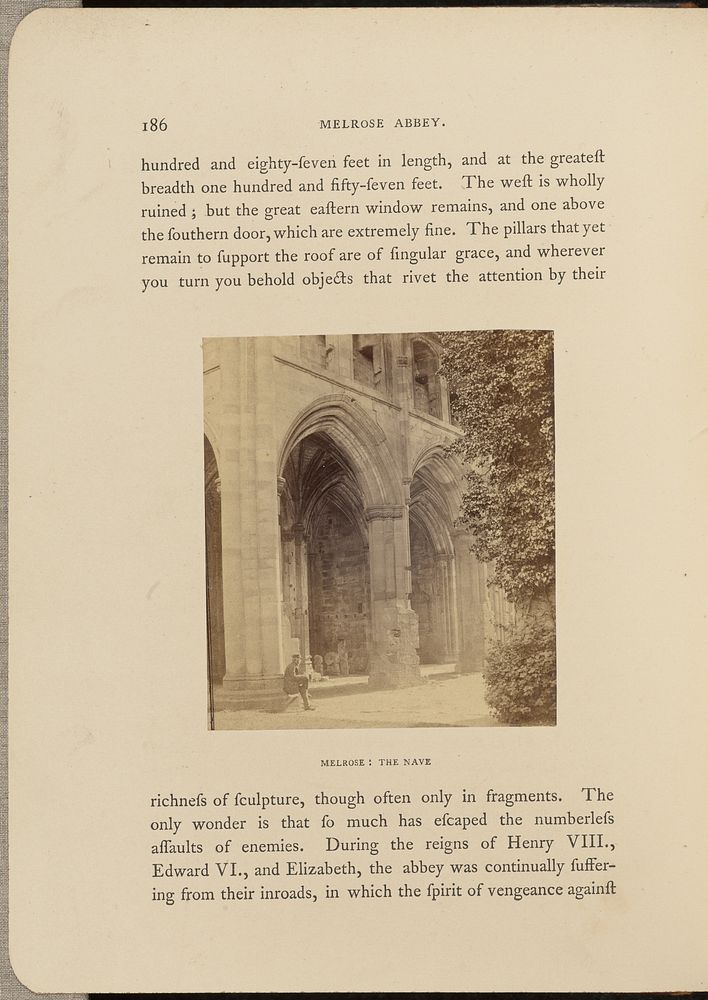 Melrose Abbey; the Nave by George Washington Wilson