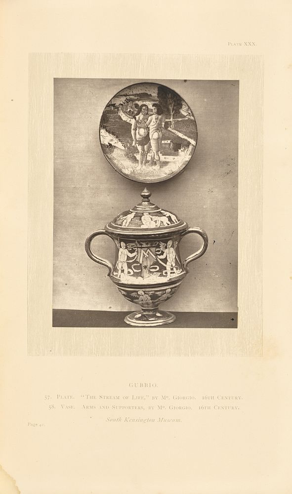 Plate and vase by William Chaffers