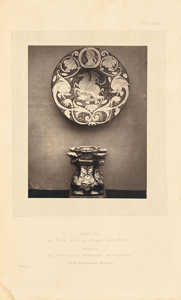 Plate and salt cellar by William Chaffers