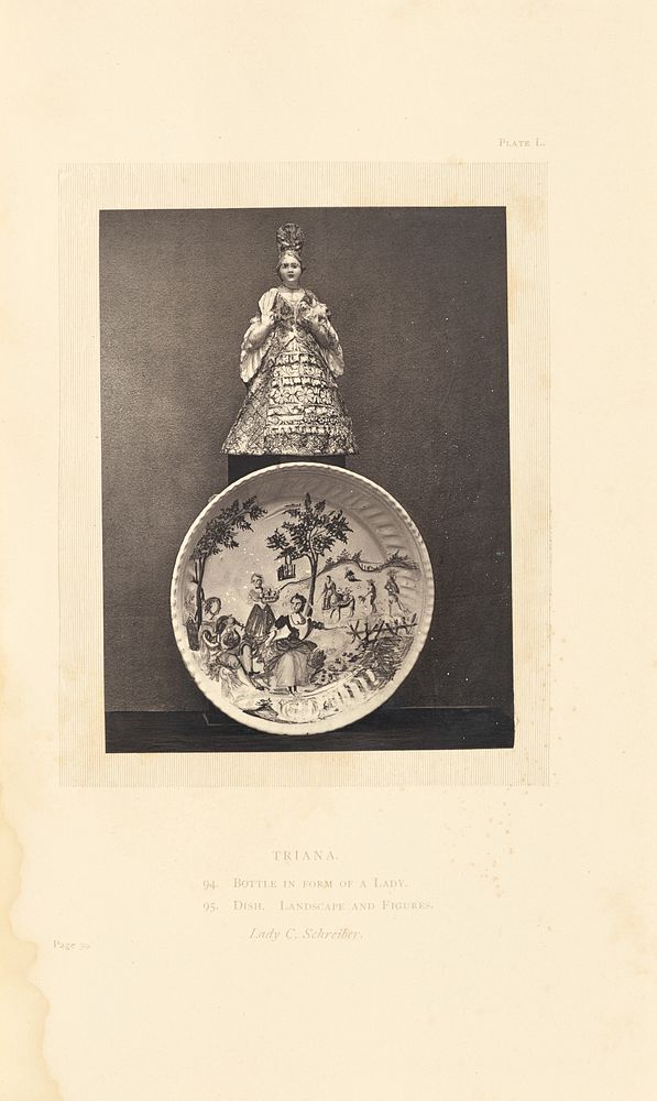 Bottle and plate by William Chaffers