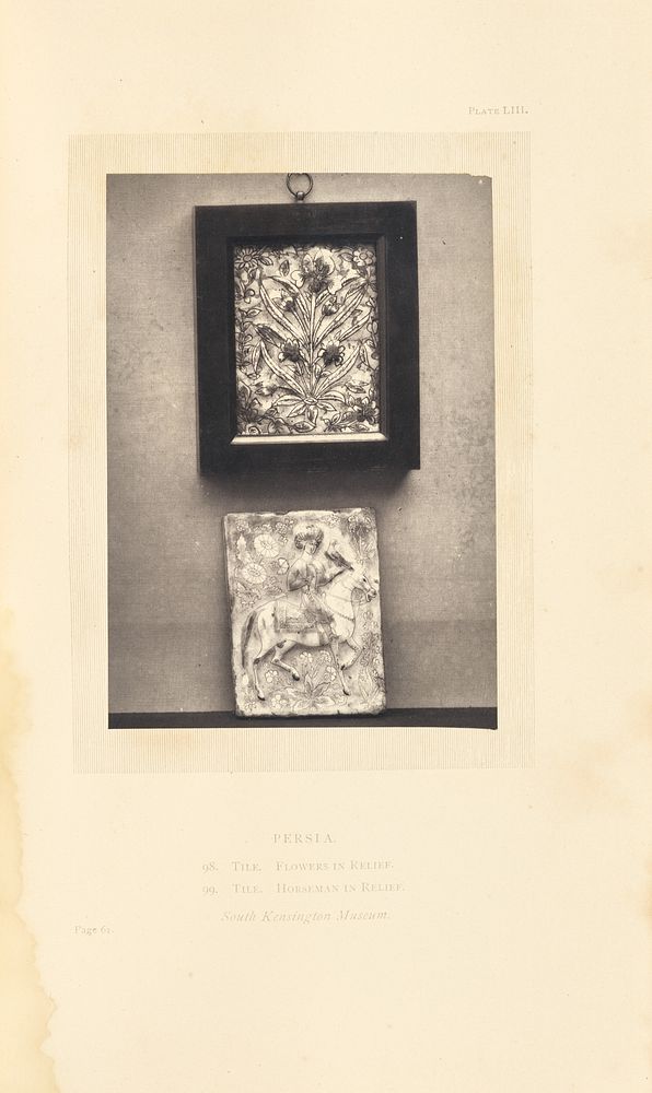 Two tiles by William Chaffers
