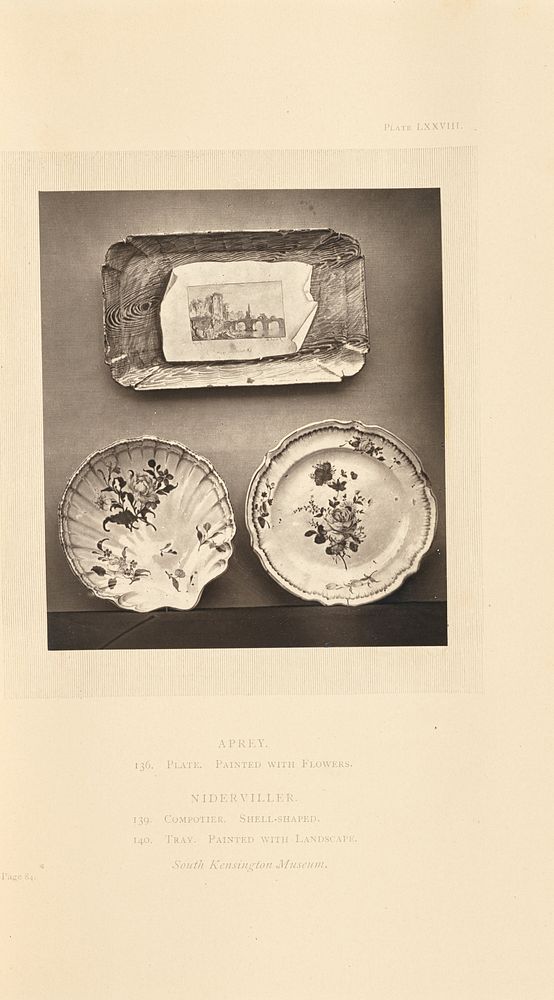 Tray and two plates by William Chaffers