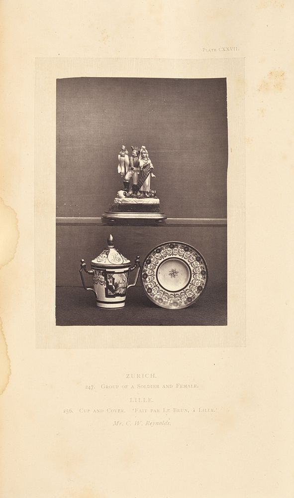 Figures, cup, and plate by William Chaffers