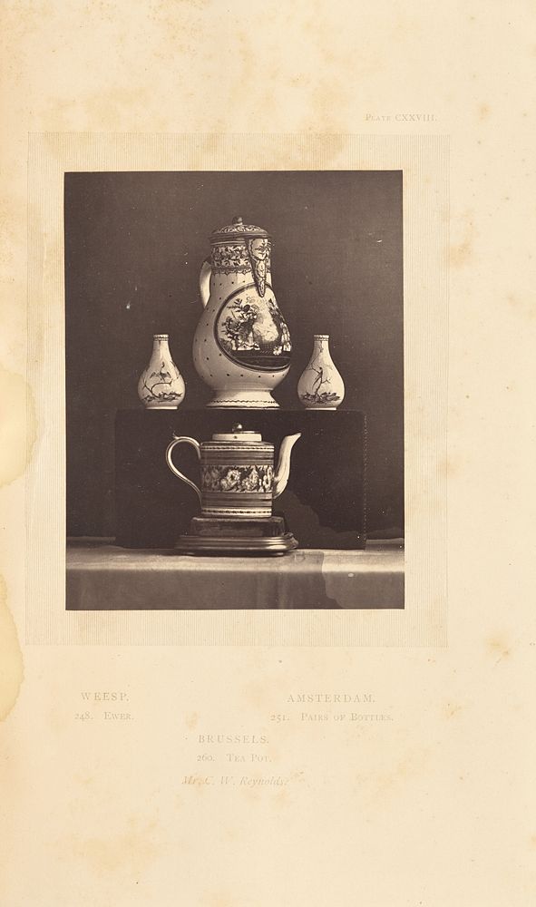 Tea pot, bottles, and ewer by William Chaffers