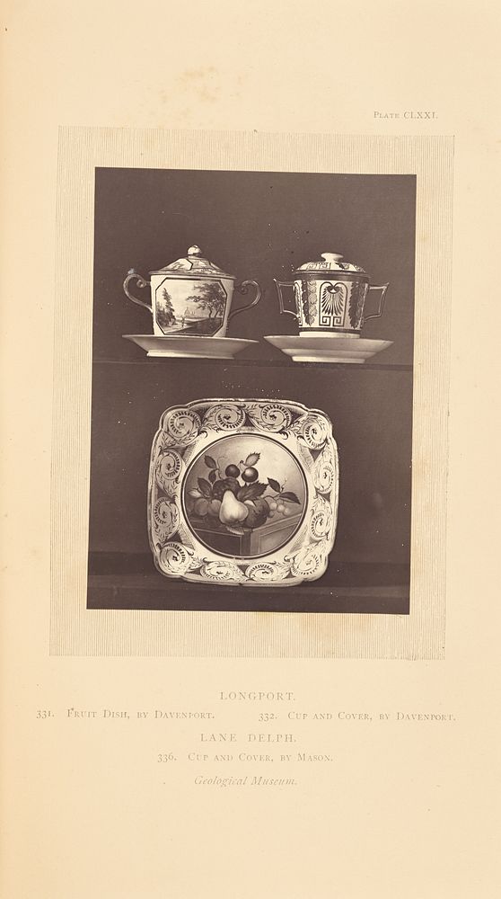 Two cups, two saucers, and a plate by William Chaffers