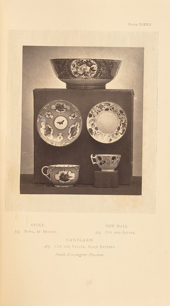 Two cups, two saucers, and a bowl by William Chaffers